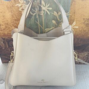 Nanette Lepore convertible satchel in cream pebbled leather! NWOT!